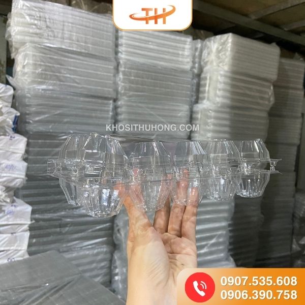 Vỉ đựng trứng gà vịt 10 quả bấm nút Vỉ đựng trứng gà vịt 10 quả bấm nút