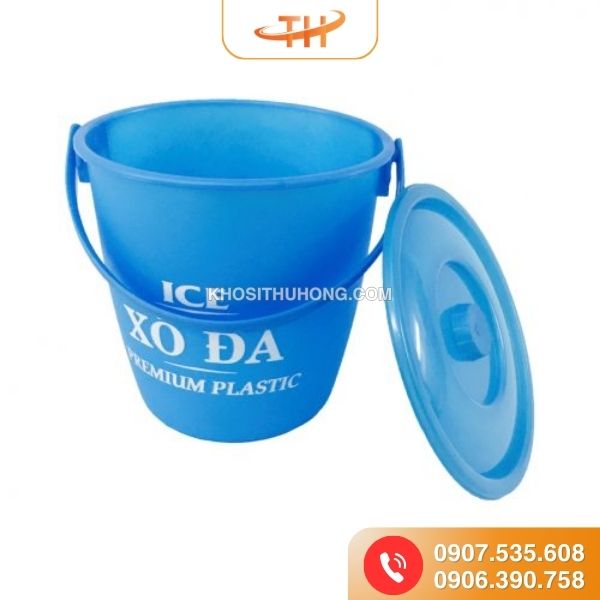 Loại xô đá nhựa có nắp tiện lợi hơn Loại xô đá nhựa có nắp tiện lợi hơn