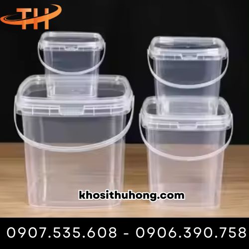 Xô nhựa đựng trà sữa