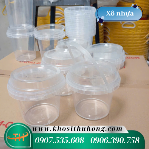 Xô nhựa có quai xách đựng các loại