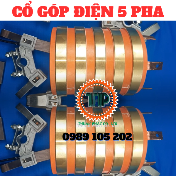 Cổ góp điện 5 pha trục 65 Cổ góp điện 5 pha trục 65