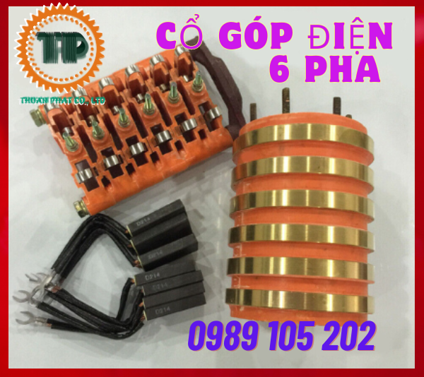 Vòng góp điện 6 pha - Vật tư điện cầu trục Vòng góp điện 6 pha - Vật tư điện cầu trục