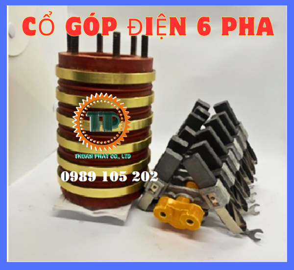 Cổ góp điện 6 pha Cổ góp điện 6 pha