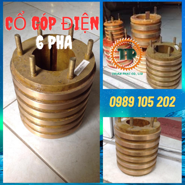 Cổ góp điện 6 pha Cổ góp điện 6 pha