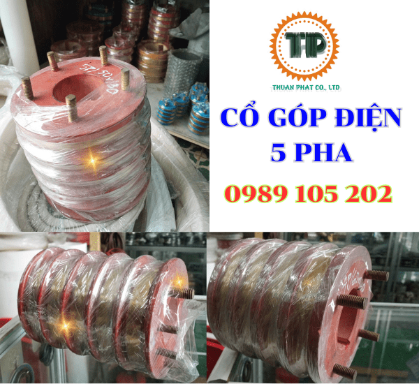 Cổ góp điện 5 pha trục 40x100mm Cổ góp điện 5 pha trục 40x100mm