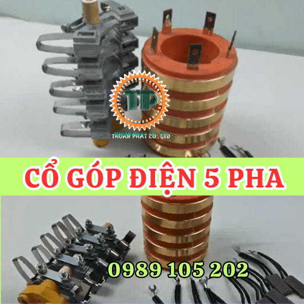 Bộ cổ góp điện 5 pha Bộ cổ góp điện 5 pha