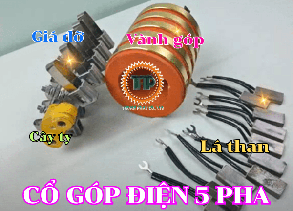 Cổ góp điện 5 vành tiếp điện Cổ góp điện 5 vành tiếp điện