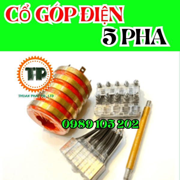 Cổ góp điện 5 pha rãnh dương Cổ góp điện 5 pha rãnh dương