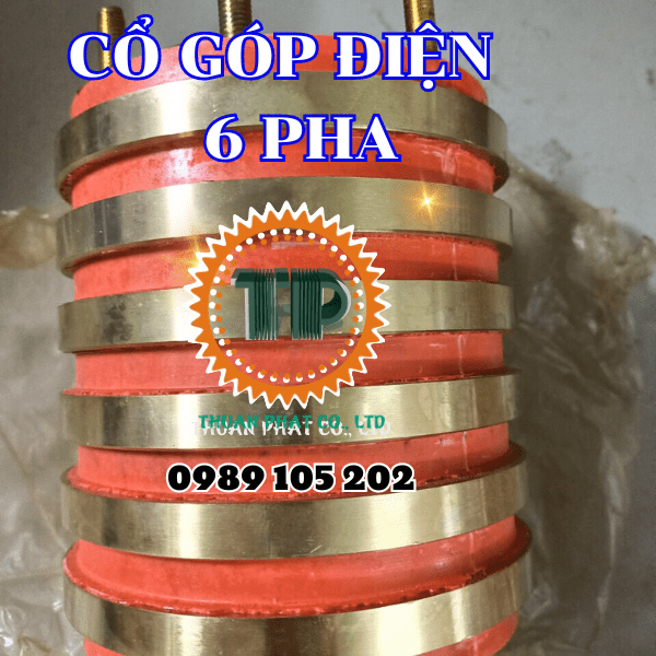 Bộ cổ góp điện 6 pha trục 65x130x145mm Bộ cổ góp điện 6 pha trục 65x130x145mm