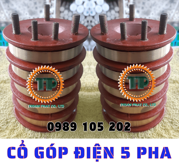 Cổ góp điện 5 pha trục 40x100mm Cổ góp điện 5 pha trục 40x100mm