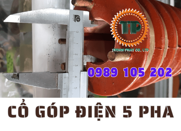 Cổ góp điện 5 vành trượt cốt 40 Cổ góp điện 5 vành trượt cốt 40