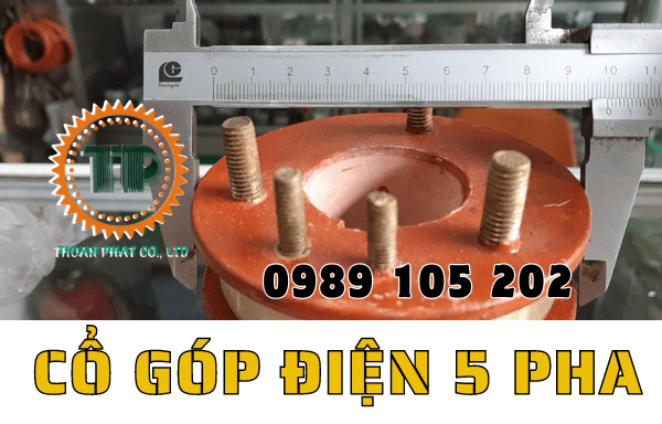 Cổ góp điện 5 pha trục 40x100mm Cổ góp điện 5 pha trục 40x100mm