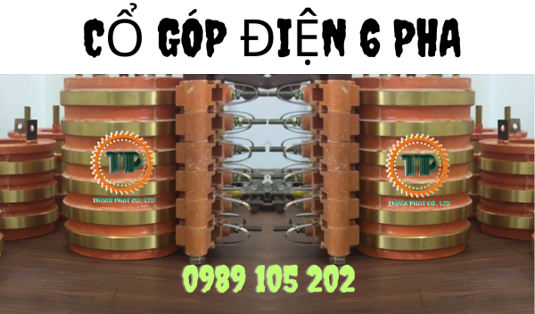 Cổ góp điện 6 pha - 6 cực dẫn điện Cổ góp điện 6 pha - 6 cực dẫn điện