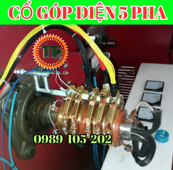 Cổ góp điện 5 pha đường kính trục 60mm Cổ góp điện 5 pha đường kính trục 60mm