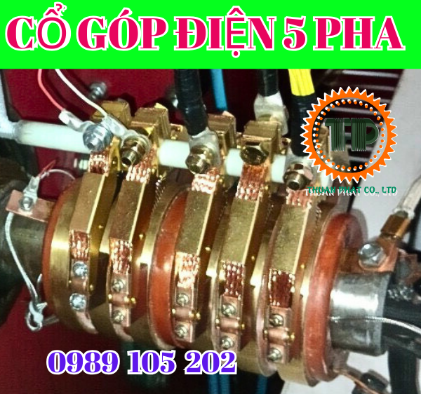 Cổ góp điện 5 pha đường kính trục 60mm Cổ góp điện 5 pha đường kính trục 60mm