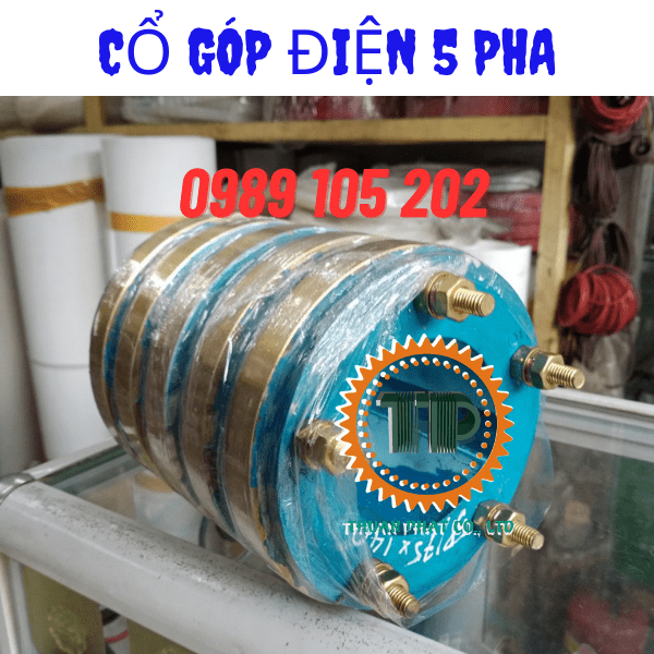 Cổ góp điện 5 pha - cổ góp điện 5 vành trượt Cổ góp điện 5 pha - cổ góp điện 5 vành trượt