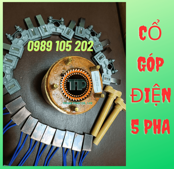Cổ góp điện chổi than 5 pha Cổ góp điện chổi than 5 pha