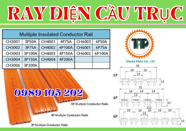 Ray điện cầu trục Ray điện cầu trục