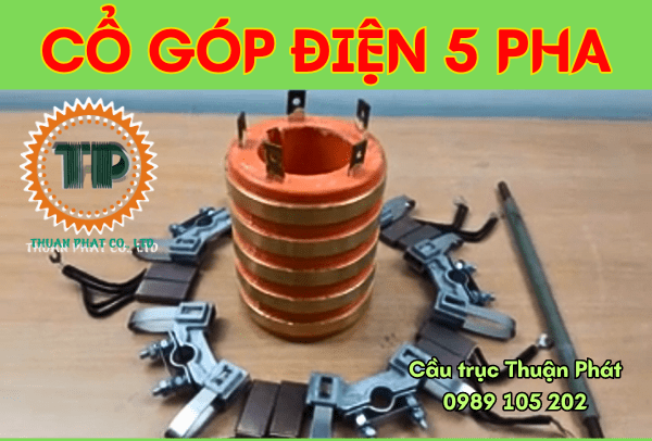Cổ góp điện loại 5 vành trượt Cổ góp điện loại 5 vành trượt