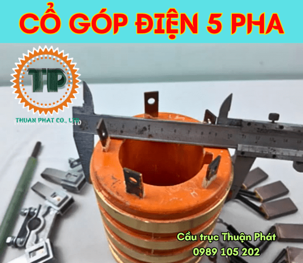 Cổ góp chổi than 5 pha và phụ kiện Cổ góp chổi than 5 pha và phụ kiện