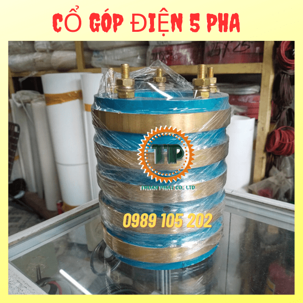 Cổ góp điện 5 pha - cổ góp điện 5 vành trượt Cổ góp điện 5 pha - cổ góp điện 5 vành trượt
