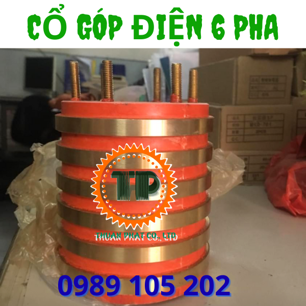 Cổ góp điện 6 pha Cổ góp điện 6 pha