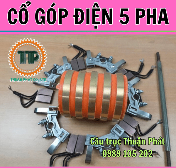 Cổ góp điện 5 pha - 5 cực dẫn điện Cổ góp điện 5 pha - 5 cực dẫn điện