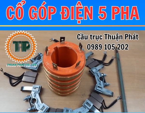 Cổ góp điện 5 pha - 5 cực dẫn điện Cổ góp điện 5 pha - 5 cực dẫn điện