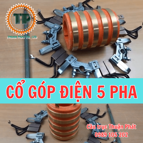 Cổ góp điện 5 pha - 5 cực dẫn điện Cổ góp điện 5 pha - 5 cực dẫn điện