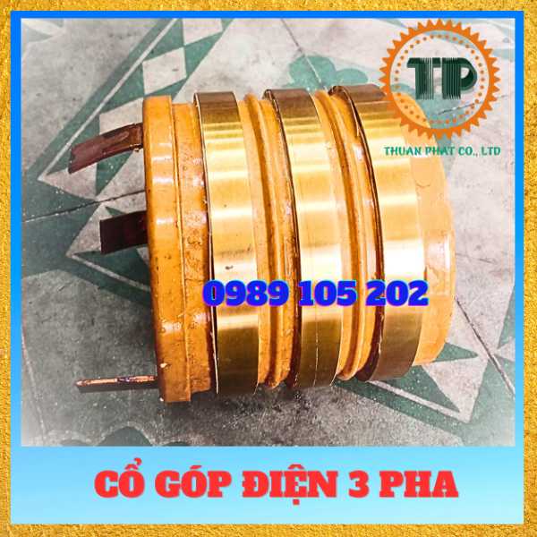 Cổ góp điện 3 vành trục 65mm Cổ góp điện 3 vành trục 65mm