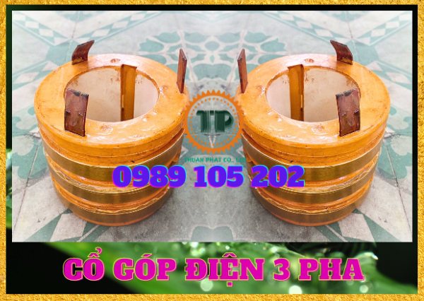 Cổ góp điện 3 vành trục 65mm Cổ góp điện 3 vành trục 65mm