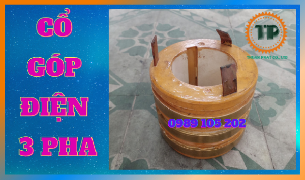 Cổ góp điện 3 vành trục 65mm Cổ góp điện 3 vành trục 65mm