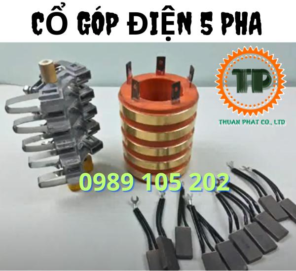 Cổ góp điện 5 pha Cổ góp điện 5 pha