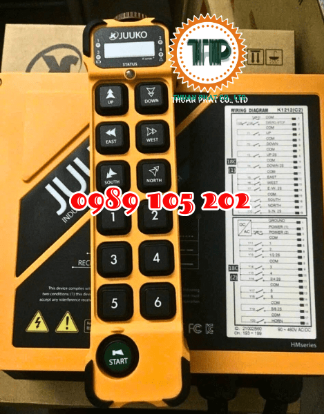 Bộ điều khiển từ xa cầu trục Juuko 2 cấp Bộ điều khiển từ xa cầu trục Juuko 2 cấp