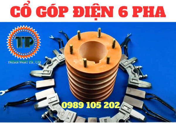 Cổ góp điện 6 pha Cổ góp điện 6 pha