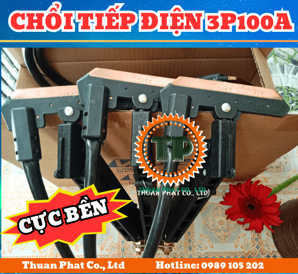 Chổi tiếp điện cầu trục 3P100A Chổi tiếp điện cầu trục 3P100A