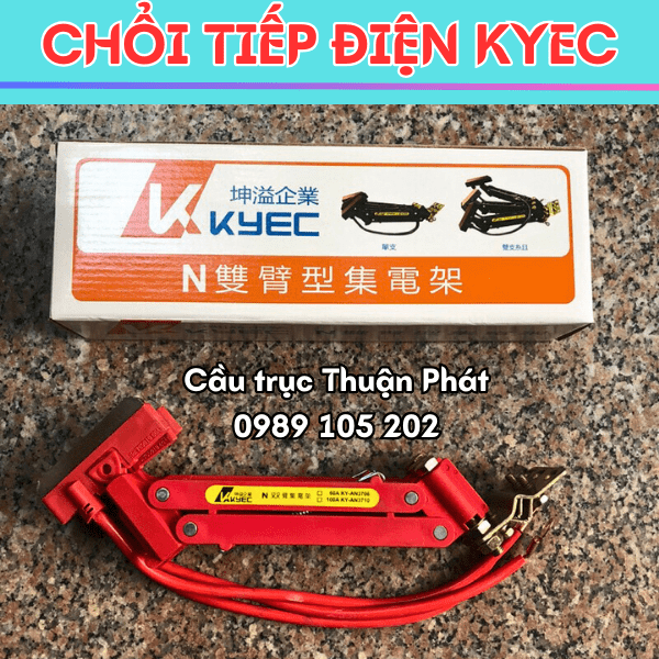 Chổi tiếp điện Kyec 3P-60A (màu đỏ) Chổi tiếp điện Kyec 3P-60A (màu đỏ)