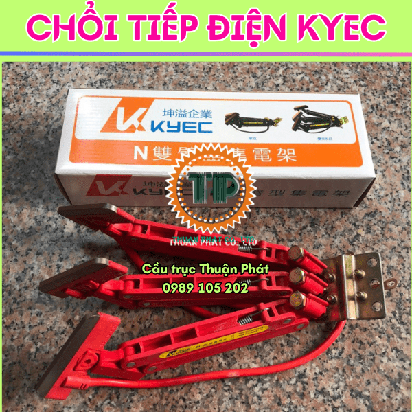 Chổi tiếp điện Kyec 3P-60A (màu đỏ) Chổi tiếp điện Kyec 3P-60A (màu đỏ)