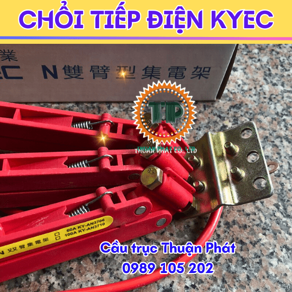 Chổi tiếp điện Kyec 3P-60A (màu đỏ) Chổi tiếp điện Kyec 3P-60A (màu đỏ)