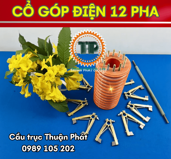 Cổ góp điện 12 pha 75x140x360mm Cổ góp điện 12 pha 75x140x360mm