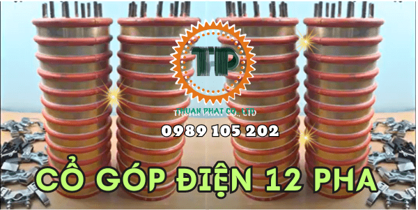 Cổ góp điện 12 pha 40x100x210mm Cổ góp điện 12 pha 40x100x210mm
