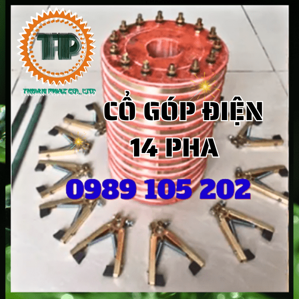 Cổ góp điện 14 pha trục 45 x 160 mm Cổ góp điện 14 pha trục 45 x 160 mm