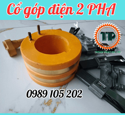Cổ góp điện 2 pha 55*98*50mm Cổ góp điện 2 pha 55*98*50mm