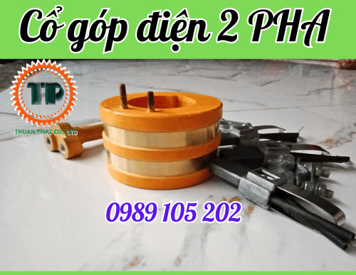 Cổ góp điện 2 pha 55*98*50mm Cổ góp điện 2 pha 55*98*50mm