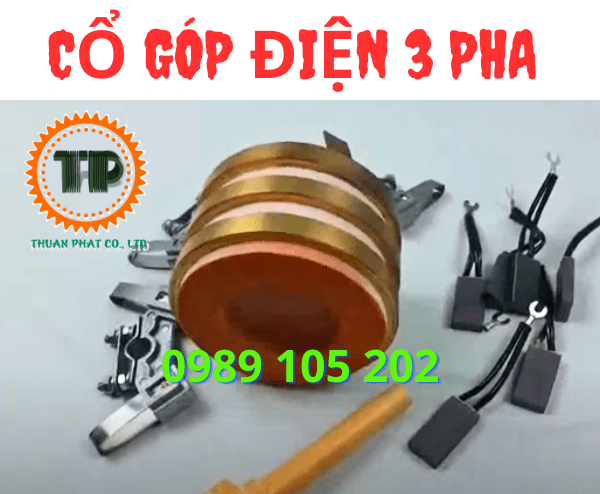 Cổ góp điện 3 pha kích thước 25 x 65 x 72 mm Cổ góp điện 3 pha kích thước 25 x 65 x 72 mm