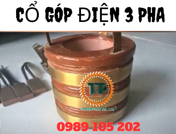Cổ góp điện 3 pha trục 55 Cổ góp điện 3 pha trục 55