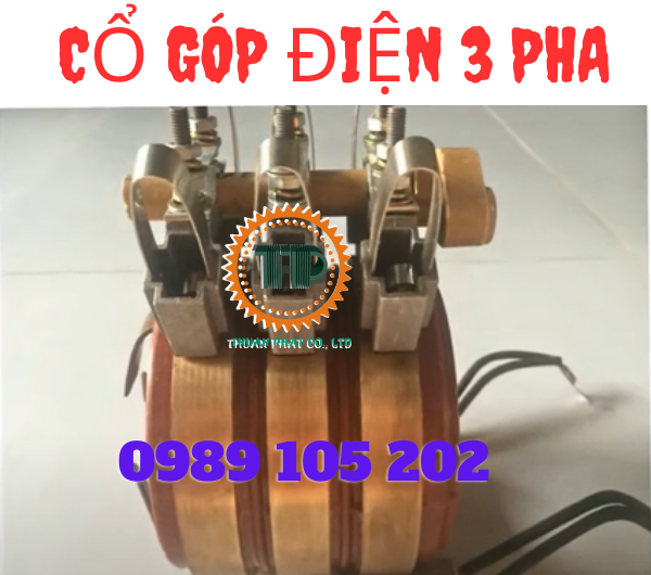 Cổ góp điện 3 pha trục 55 Cổ góp điện 3 pha trục 55