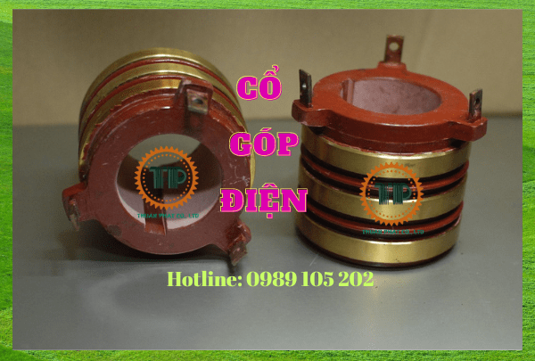 Cổ góp điện 3 vành trượt kích thước 55 x 100 x 90 mm Cổ góp điện 3 vành trượt kích thước 55 x 100 x 90 mm