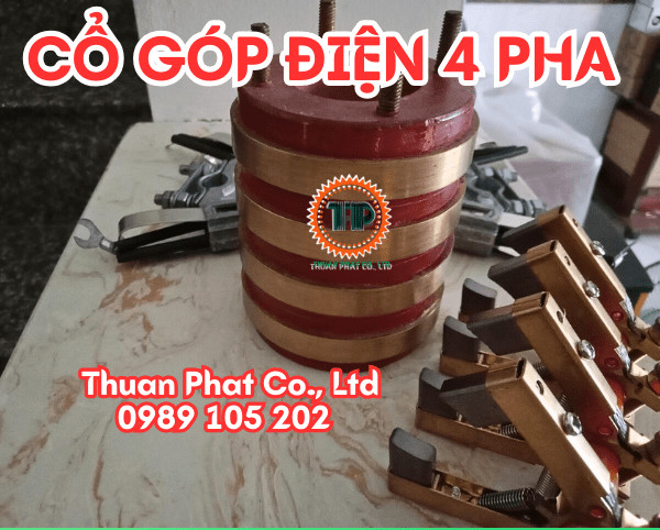 Cổ góp điện 4 cực Cổ góp điện 4 cực