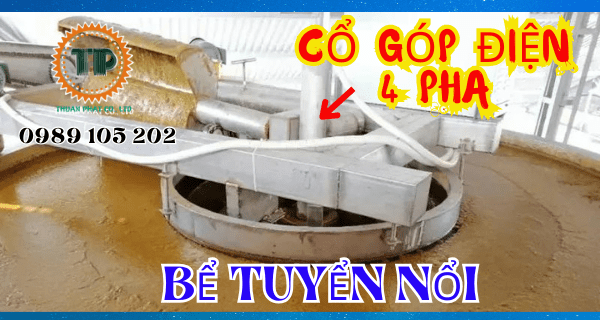 Cổ góp điện 4 pha lắp đặt trong hệ thống xử lý nước thải Cổ góp điện 4 pha lắp đặt trong hệ thống xử lý nước thải